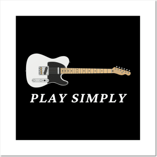 Play Simply T-Style Electric Guitar Posters and Art